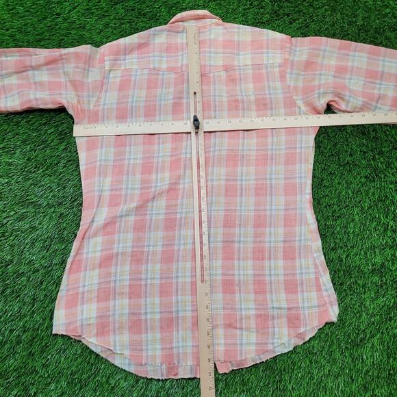 Vintage 70s Dee Cee Pearl Snap Western Shirt Mens M USA Disco Cowboy Sawtooth - Picture 5 of 11